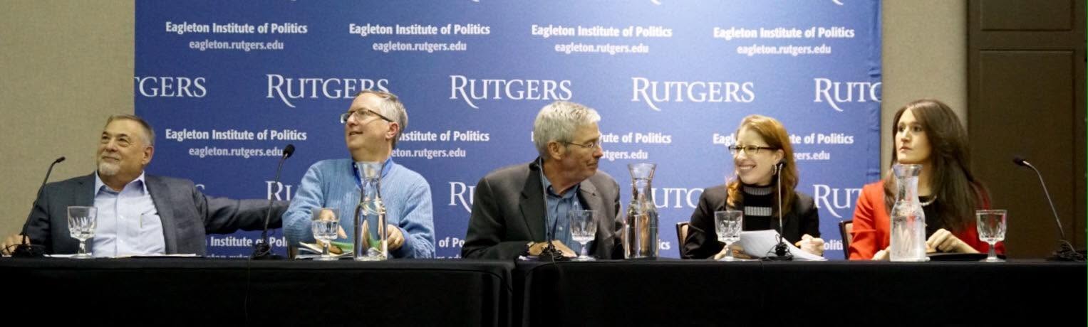 Natalie Jackson on a panel at the Eagleton Institute of Politics, Rutgers